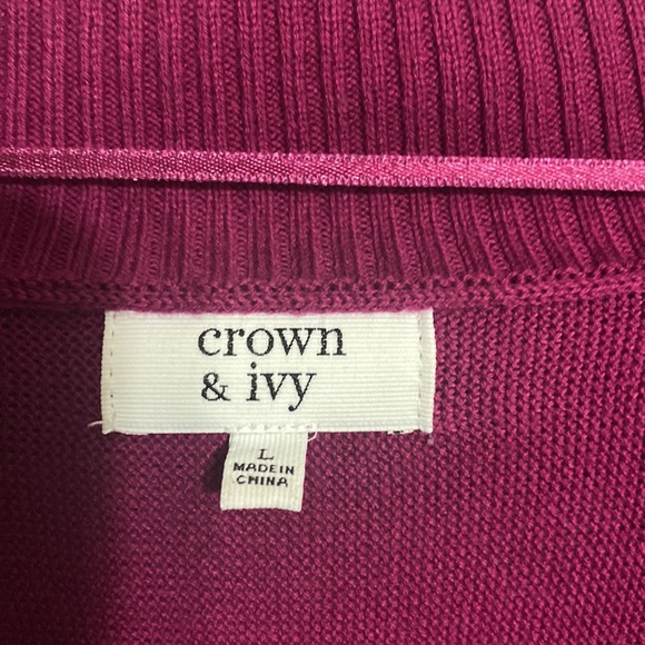 Crown & Ivy Cowl Neck Sweater Size L - Picture 3 of 9